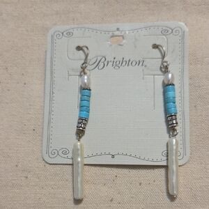 Brighton Turquoise and Silver Dangle Earrings